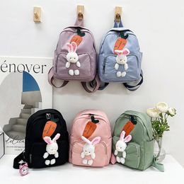 Rugzakken Kleuterschool Schooltas voor Meisjes Leuke Pluche Bunny Rugzak Lichtgewicht Nylon Ademende Jongenstas voor Kinderen van Drie tot Zes 230712