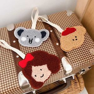 Rugzakken Koreaanse schattige beer babynaam label schattig beer hoofd konijnvormige hangers mom verpakking decoratie kinderstickerlijst d240516