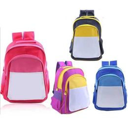 Mochilas grandes sublimación personalizada bolso escolar en blanco para niños mochila primaria mochila mochila diy para niños regalo d240520