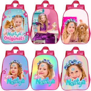 Des sacs à dos comme Nastya Backpacks Kids School Bag Primary School Girls Kawaii Kindergarten Bookbag Books's Backpack's Backpack Termoproof Rucksack