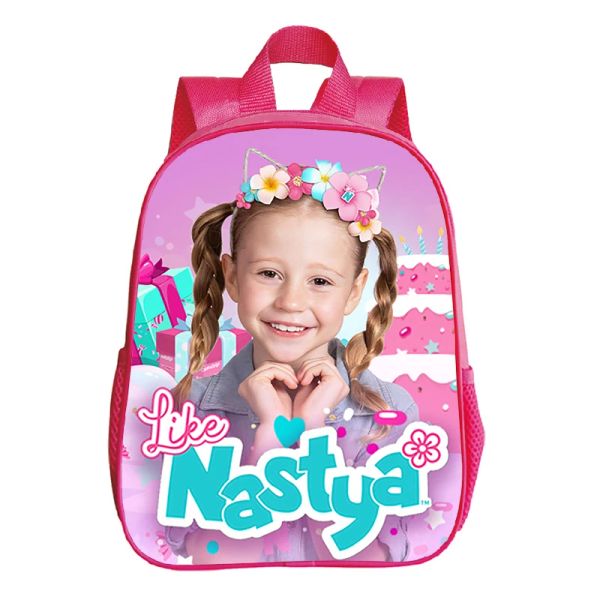 Des sacs à dos comme Nastya Print Backpacks Toddler Bagpack rose Bagpack imperméable Kindergarten Boobag Baby Girls School Sac Kids Cute Knapsack Mochila