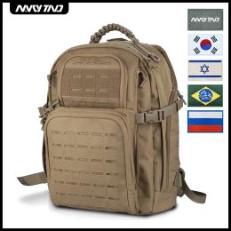 Backpacks Men's Tactical Backpack MOLLE System Army Assaut militaire Pack extérieur pour la chasse Accessoires 3P Case de pistolet 45l Khaki Randonnée