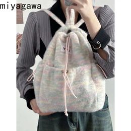 Rugzakken Miyagawa Mini Candy Plush Backpack Geschikt voor herfst/winter 2023 Klasse Studentenl2405