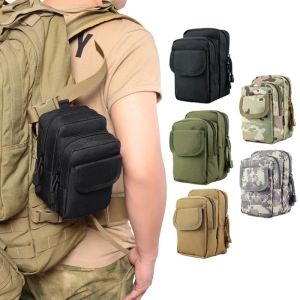 Rugzakken molle zakje tactische dubbele laag taille pack EDC hulpprogramma gereedschap zakje militaire rugzak vest pack buitenjacht accessoires tas