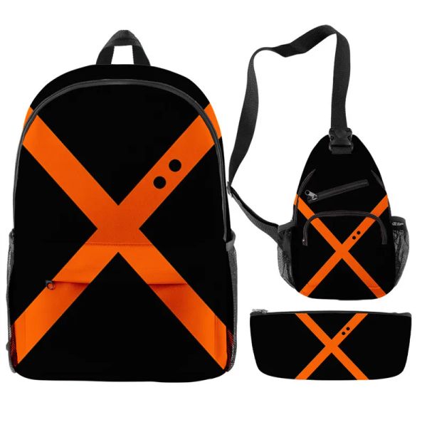 Sac à dos mon héros académi de deku sac à dos 3 pièces set anime étudiant garçons filles sac à dos de voyage sac coku no héros académia sacs scolaires