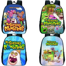 Rugzakken mijn zingende monsters backpack kinderen bookbag jongens 3d kawaii anime kleuterschool satchel waterdichte schooltassen voor kinderen mochlia