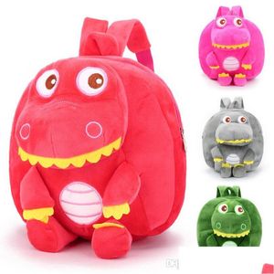 Rugzakken nieuwe coole dinosaurus pluche voor jongenspoppen gevuld speelgoed zachte kinderen rugzak mochila schooltassen drop levering baby kinderen mat dhwmw