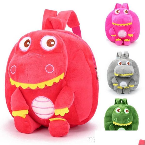 Nouveau Cool Dinosaure En Peluche Pour Garçons Poupées Jouets En Peluche Doux Enfants Sac À Dos Mochila Sacs D'école Drop Delivery Bébé Enfants Mat Dhwmw