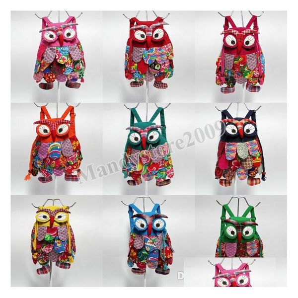 Mochilas New Kids Bag Mochila Fashion Owl Style Baby School Bags Chinas National Characteristics Shoders Yc8107 Drop Delivery Mate Dh8Zh