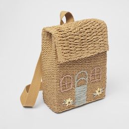 Rugzakken Nordic Handgemaakte Rotan Vintage Opbergmand Kids Rugzak Huis Vorm Kinderen School Mini Tas 230731