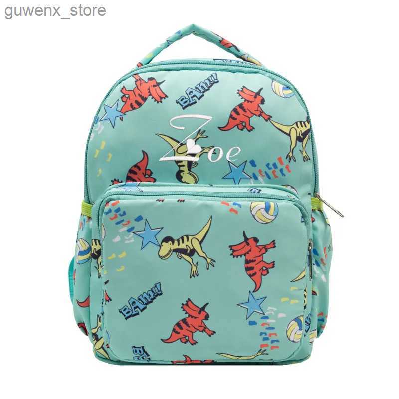 Plecaki personalizuj nazwę dinozaur plecak niestandardowy Mommy plecak Zmiana torby Zmiana torby pielęgniarskie plecak Y240411