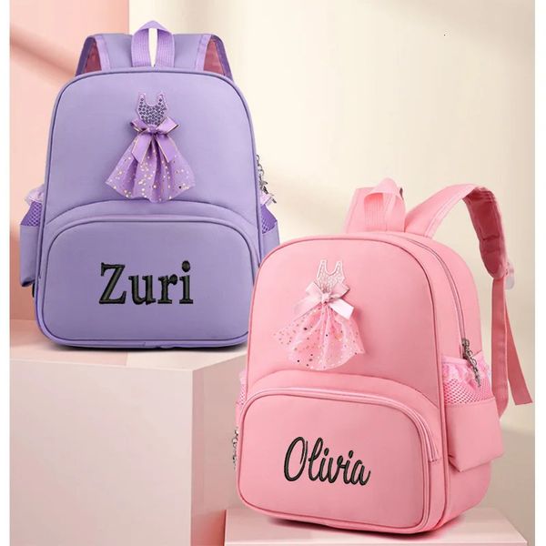 Mochilas Bolsa de ballet personalizada Niñas de baile para niños Mochila rosa latina Cordón Bebé 231204