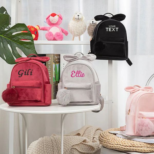 Backpacks Personnalisés Broderie à mi-taille sac à dos avec sac à dos à poignée supérieure avec bandoulière réglable, sac pour femmes, cadeau pour elle