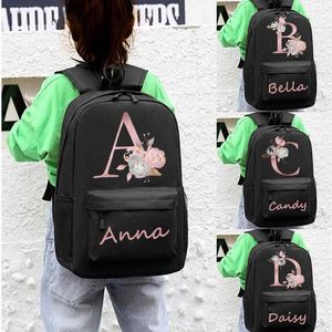 Sacs à dos personnalisés filles sacs d'école lettre personnalisée avec nom impression sac à dos maternelle enfants cartable adolescents enfants sac à dos cadeaux G230518