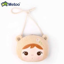 Sac à dos peluche metoo sac à dos poupée en peluche fille fille bébé kawaii remplissage metoo animal childrens anniversaire cadeau sacle school sac jardin d'enfants d240516