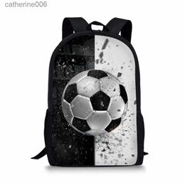 Sacs à dos Football 3d impression mode enfants école sac à dos Football modèle livre sacs pour garçons filles Bookbag élèves du primaire 16 pouces L231108