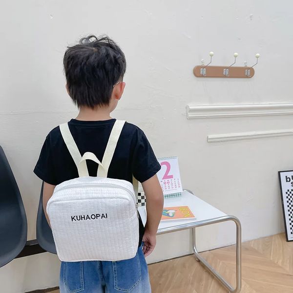 Zaini Colore solido bambini Ricamo Orso Zaino Giocattolo Borsa da scuola Regali per bambini Borse per studenti della scuola materna del bambino 231019