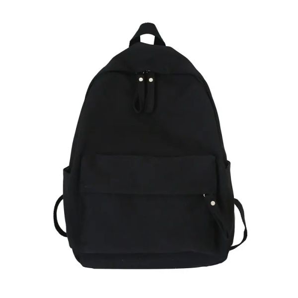 Sac à dos solide Black sac à dos épreuve de l'eau Oxford Sac à école de style minimaliste unisexe ou sac de voyage Marque de haute qualité Sac à bandoulière