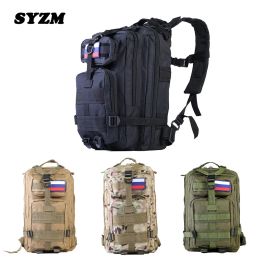 Backpacks Syzm 30L ou 50L Camouflage Tactique Tactical Miliste Men de sac à dos Sacs d'armée Assaut MOLLE DAYPACK CHASSE CHANGE RUE RUCKSAC