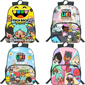 Backpacks ToCa Boca Life World Backpack Toca Bocabags Schools Boys Girls Anime Rucksack Teens Bookbag Toca Life World Bagpacks Kids Mochila