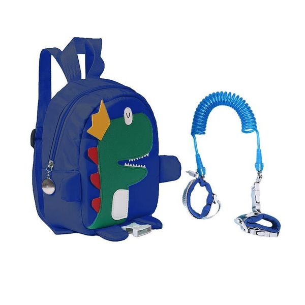 Mochilas Mochila para niños pequeños con correa Evite la bolsa de arnés perdida para niños Característica desmontable Tamaño de gran capacidad Diseño de dinosaurio lindo 230818