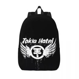 Backpacks Tokio Hotel sac à dos Unisexe chanteuse musique rock sac à dos doux Polyester jolis sacs de lycée de haute qualité.