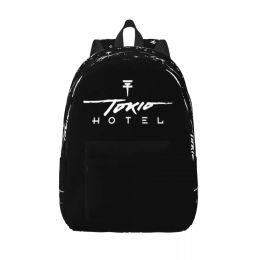 Backpacks Tokio Hotel Billkaulitz Teenage Backpack avec Pocket High School Work Rock Day Pack For Men Women Women Liptop Toile Sacs
