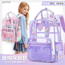 Sac à dos Sacs d'école pour enfants imperméables pour filles Transparent école sac à dos École primaire Étudiant sac à école sac à livres pour enfants Mochilas WX