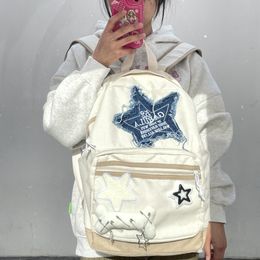 Rugzakken Y2K Koreaanse Kawaii Boektas Cute Star School Girl Backpack Student Bags Schooltas Girls Travel Dames Tiener voor vrouwen 230823