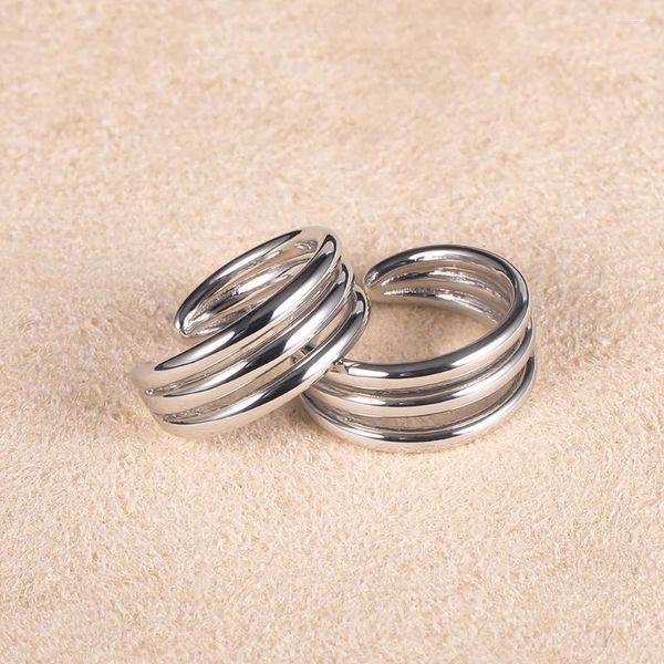 Boucles d'oreilles arrière 1 paire de platine plaquée compacte et élégants clips d'oreille minimalistes en U sans trous trois clips bizaires