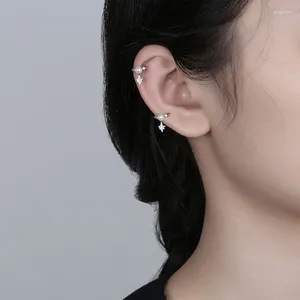 Backs oorbellen 1 PC Minimalistische pareloormeuzenfabbet Clip Non-Piercing Bone Six-Pointed Star Ring For Women Sieraden