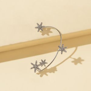 Backs oorbellen 1 PC Sparkling Crystal Ear Cuff Clip Banquet Jewellry Luxury Rhinestone Butterfly Star voor vrouwen