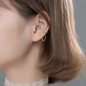 Boucles d'oreilles Backs 1 pc Clip de gland à chaîne vintage pour femmes Unisexe Faux Perçage Piercing Cuff Bijoux