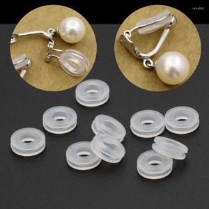 Boucles d'oreilles Backs 10pcs Confort Pads For Clip sur l'ornement de coussin de boucle d'oreille en silicone anti-pain Accessoire