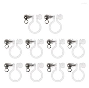 Rug Oorbellen 10 stks/set Heldere hars Clip-on oorbel Converter Componenttype Voor niet-doorboorde oren Maken van aanbod Ambachtengereedschap