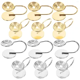 Boucles d'oreilles arrière 12 pcs d'oreille Clip d'adaptateur Boucle d'oreille sur le convertisseur Base de décoration accessoires Copper Clips de sécurité percés à