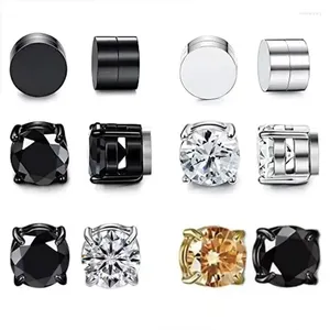 Boucles d'oreilles arrière 1 Paies Crystal Strong Magnetic Ear Stud Clip pour hommes et femmes