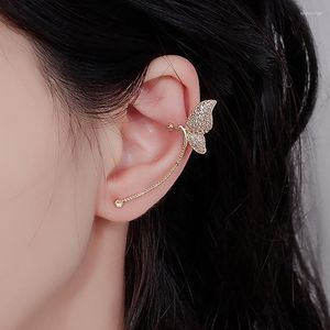 Boucles d'oreilles dos 1 pièce papillon délicat grimpeur d'oreille pour femmes Clip Non percé sur l'oreille Y2k accessoires cadeaux de fille bijoux de mode KDE133