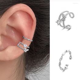 Boucles d'oreilles Kpop papillon pour femmes, 1 pièce, faux Piercing, Clip, sans trou, couleur argent, bijoux Y2k EF080