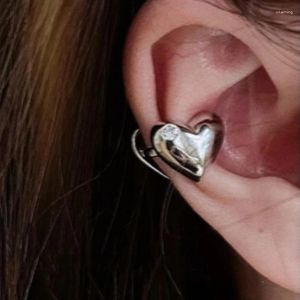 Backs Earrings 1pcs Heart Clips Earring For Women Unisex Minimalist Fashion Cartilage Hoop Sets Ear Cuff Fake Piercing Clip On