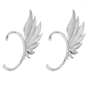 Dos boucles d'oreilles 2 pièces aile femmes perle manchette oreille forme bijoux alliages (poignets en zinc Miss