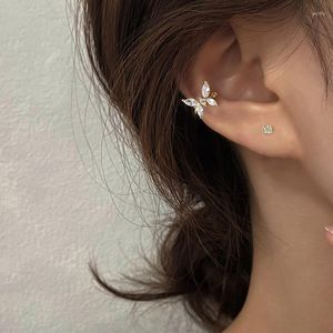 Dos boucles d'oreilles 2022 tendance mode coréenne tempérament Simple papillon cristal oreille Clip pour femme charme mariage cadeau bijoux fête