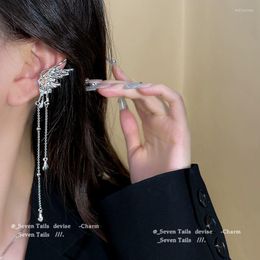 Boucles d'oreilles à dos pour femmes, bijoux à la mode coréenne, doux et brillant, nœud papillon, Clip papillon, cadeau goutte, 2023
