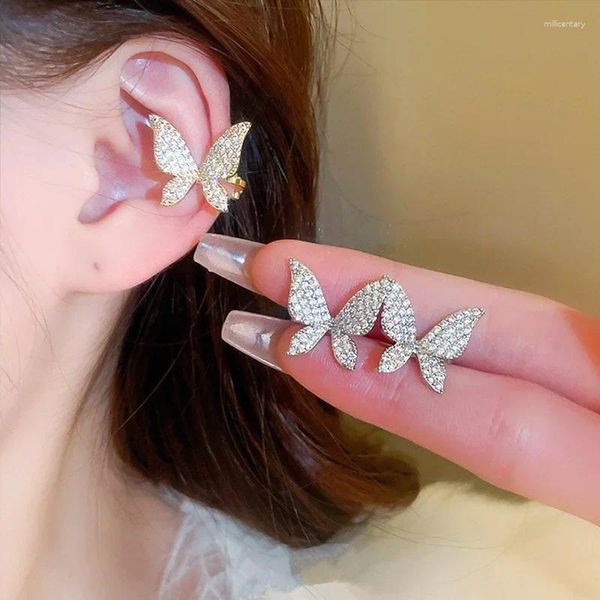 Boucles d'oreilles arrière 2024 Clip de forme tendance pour femmes Antique Silver Color Ear Cuff Girl State Bijoux Drop Ship