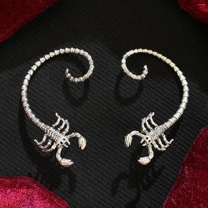 Boucles d'oreilles 2pcs Gothic Scorpion Ear Sanging Clip pour femmes hommes Halloween Metal Metal Animal Jewelry Accessoires