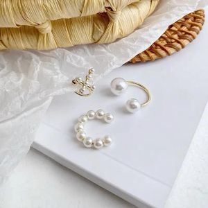 Boucles d'oreilles à dos, 3 pièces, manchette d'oreille, Clip croisé, cerceau de perles sans perçage, pour hommes, argent, femmes, avec Clips, ensembles de bijoux de beauté, mélange