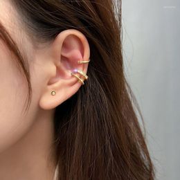 Backs oorbellen 3 stks mode kruisclip voor vrouwen meisjes goud kleur punk oor manchet kraakbeen hoepel zonder piercing oorbel joodly