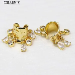 Boucles d'oreilles arrière 5 paires Round Ear Cuff Link Zirconia Tassel Femmes Fashion Jewels Accessoires Chunky Jewelry 30887