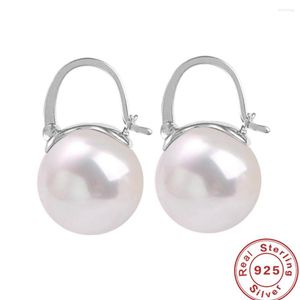 Backs oorbellen 925 Sterling Silver Earring White Pearl 18K Gold Engagement Party Sieraden Gift voor vrouwen