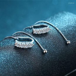 Achterkant oorbellen 925 sterling zilver voor dames met hoogwaardig en licht luxe ontwerp Anti-verlies oordraad Mosan Diamond Clip Earri